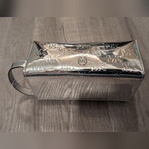 Michael Kors Metallic Silver Toiletry Bag